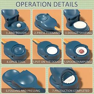 Maakhodiyar 2 in 1 Dumpling Maker Ghughra Momos Maker Machine, Kitchen Dumpling Making Tool Kitchen Tool Set