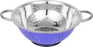 fackelmann Stainless Steel Colored Deep Colander For Washing Fruits and Vegetables - 28cm Kitchen Tool Set