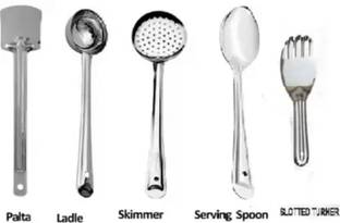 FuerDanni Steel Cooking and Serving Spoon Set, 5-Pieces,Complete Kitchen Tool Kitchen Tool Set