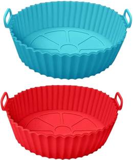 Newvent 2pcs Air Fryer Silicone Pot Food Safe Air fryers Oven Accessories Kitchen Tool Set
