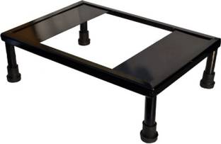 Rodiron rodiron microwave & oven stand with matte finish(iron)(black) Carbon Steel Kitchen Trolley