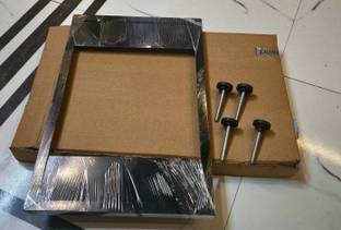 Rodiron rodiron microwave & oven stand with matte finish(iron)(black) Carbon Steel Kitchen Trolley