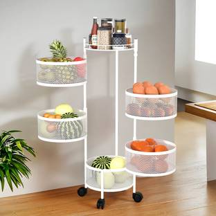 KUBER INDUSTRIES Iron Kitchen Trolley