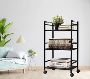 Winstar 3-Tier Heavy Duty Metal Rolling Cart with Wheels | Multifunctional Iron Kitchen Trolley
