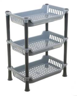 MGKENTERPRISE Fruits/Vegetables Kitchen Rack Plastic Vegetable Stand|kitchen accessories | Plastic Kitchen Rack