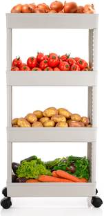 PALAK Fruit,Vegetable Stand Kitchen Trolley,Fruit Basket,Vegetable Basket | Rack Plastic Kitchen Trolley