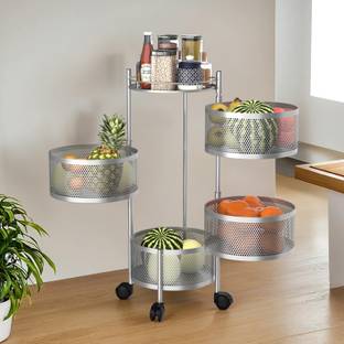 KUBER INDUSTRIES Iron Kitchen Trolley
