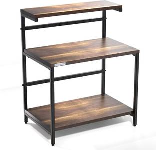 MY ARMOR Platform Top Microwave & Oven Stand, Kitchen Organizer, Wooden Shelf, 2.5 Tier, Wooden Kitchen Trolley