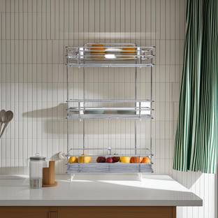 HOME SHIN PLUS 3 LARE KITCHEN RACK Stainless Steel Kitchen Trolley