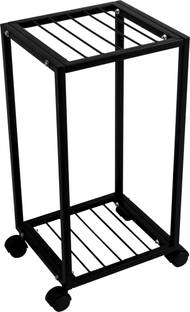 D&V ENGINEERING 2 Tier Water Dispenser Stand for 20~25 Litre Bottle, Cans or Jars with Wheels Iron Kitchen Trolley