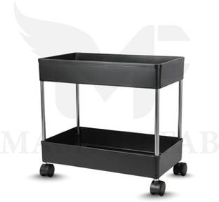 Flipkart Perfect Homes Studio SmartRoll Plastic Storage Cart Plastic, Steel Kitchen Trolley