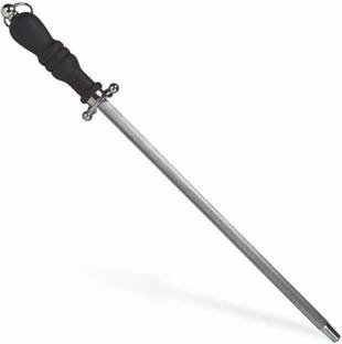 Royal Villa Kitchen Sharpener Rod with Black Handle--Approx 11-inch Knife Sharpening Steel