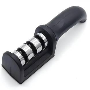 Klova 3-Stage Manual Kitchen Knife Sharpener Tool for Ceramic & Steel Knives Knife Sharpening Steel