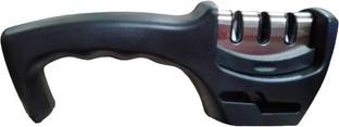 AL ATASH Knife with Scissors Sharpener for All Knifes with 3 Stage Sharpening Tool(Black) Knife Sharpening Stone