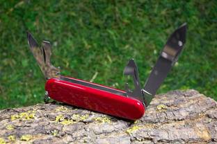 ASTOUND Stainless Steel Multi-function Swiss Knife Set - 11 in 1-Red-ov Multi Tool, Knife, Pocket Knife, Survival Knife