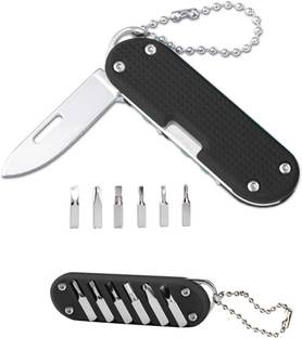 VAVSU 7 in 1 Multitool Pocket Keychain with Bits-Multi Tool Multi-utility Knife