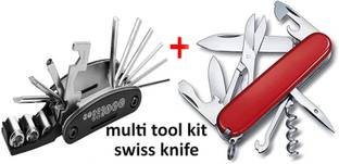 vyzoe combo of cycling tool kit with hiking swiss knife Boot Knife