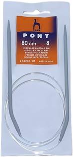 HIMMU'S FASHION HUB 80cm Pony Circular Knitting Pin Needles with Soft Cable Size No. 8 (Dia- 4.00mm) Knitting Pin