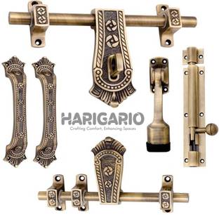 URIM Maharaja Style Single Door Kit Full Fitting Set Zinc Brass Door Handle