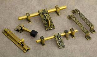 URIM Antique Brass Finish Standard Size Fitting Accessories Premium Kit Aluminium, Stainless Steel Door Handle
