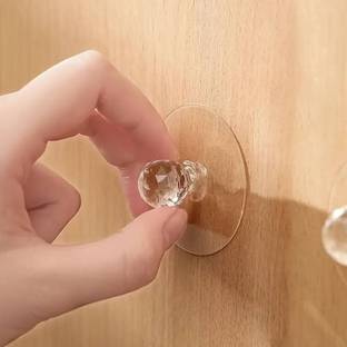 Porquepine Crystal Diamond Self-Adhesive Push Pull Helper Plastic Plastic Cabinet/Drawer Handle