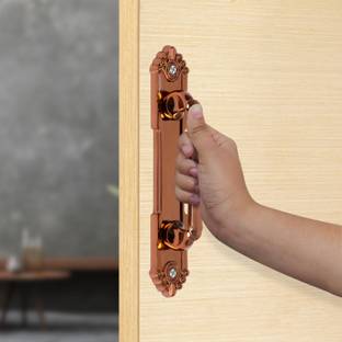 Plantex 8 Inch Cabinet/Wardrobe Handle for Pull-Push/Sliding Door/Drawer (294-Rose Gold) Zinc Door Handle