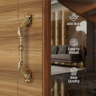 LAPO Dhanush Door Handles for Main Door / Main Door Handle /Glass Door Handle / Door Handle (12 inches, Pack of 1, Antique Finish) Zinc Door Handle