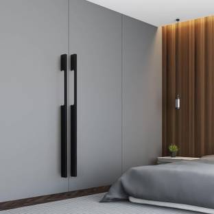 HARMONUS Kitchen Cabinet/Door Handle/Drawer Handle,(Glossy Black Finish-288MM 12 INCH) Aluminium Door Handle