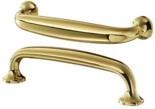 IKEA Digital Shoppy ENERYDA Handle, Brass-Colour, 112 mm (4 7/16 ") - 2 Pack Aluminium, Brass Cabinet/Drawer Handle