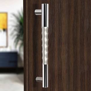 Plantex Premium 14-inch Main Door Handle for Home/Hotel Glass Door (217-White-chrome) Stainless Steel, Aluminium Door Handle