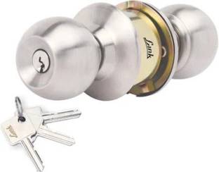 Link Knob Set Cylindrical Bathroom Lock, Suitable for Left or Right Stainless Steel Door Handle