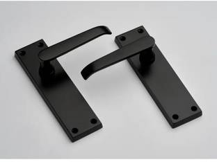 Screwtight Victorian Straight Lever Door Handle - Matte Black - Internal - Designer Lever Zinc Door Handle