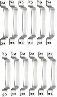 GARILAX Door Handle Size 5 Inch/Finish Glossy (Silver Pack of 12) Stainless Steel Door Handle
