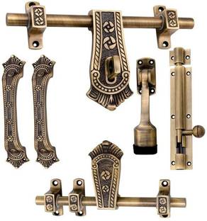 Sanjari Aluminium Door Fittings Full Set | Door Hardware Accessories Kit Home Brass Door Handle