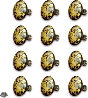 Sun Shield Drawer Knob Handle Mushroom Black Antique 1.25 Inch Set of 12 Pcs Stainless Steel Cabinet/Drawer Handle