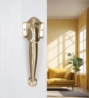 HanDecor Elephant Design Brass Door Handle