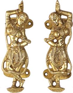 HanDecor by Two Moustaches Ethnic Dancing Apsara Brass Door Handle