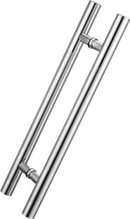 Link Glass and Wooden Main Door H-Round Handle for Pull Push(25mmx400mmx300) Stainless Steel Door Handle