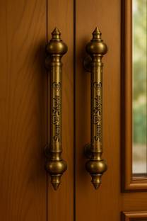 Smart Shophar Amor Brass Pipe Handle 8 Inches | Main Door Pull Handle for Pooja Home Gate Brass Door Handle