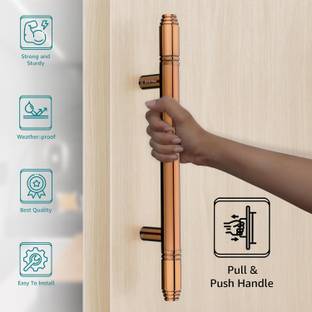 Plantex 14 Inch Main Door Handle/Door & Home Decor/Pull-Push Handle (APS-112, Rose Gold) Stainless Steel Door Handle