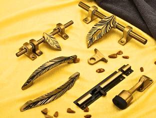 Harigario Brass Door Hardware Set Aluminium, Stainless Steel Door Handle