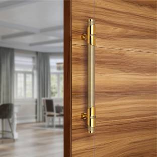 Bzcarts 18 Inch 1 Piece Antique Gold Finish BZcarts Main Door Handle Stainless Steel Door Handle