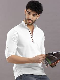 VTEXX Men Solid Straight Kurta