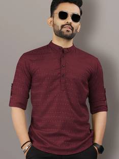 VeBNoR Men Self Design Straight Kurta