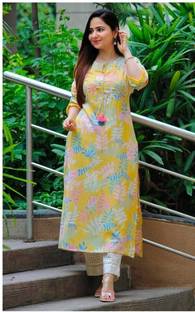 Sa Rasa Women Floral Print Straight Kurta