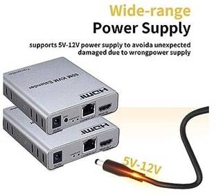 VOOCME HDMI Extender 60m with KVM Audio Output IR Control Suppor Video Resolution Media Streaming Device
