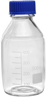 maruti Scientific Borosilicate Glass Reagent Bottle with Screw Cap 500ml Laboratory Dropper Bottle