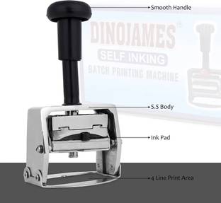 dinojames Batch Coding Machine-Letter-6mm Label Stamping Machine