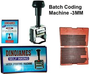 dinojames Batch Printing Machine size 3mm(G-355)Four Line Label Stamping Machine
