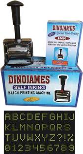 dinojames Batch Printing Machine SG-555 (IJ) Dotted Print Letter Size 3mm Print Area (55x30mm) Label Stamping Machine